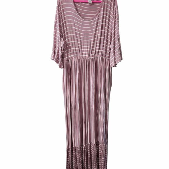 Striped Pink Maxi Dress - Picture 2 of 6